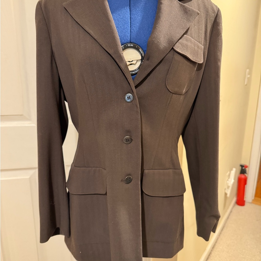 Vintage Jenne Maag Taupe Tailored Suit Blazer